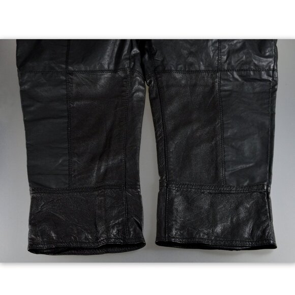 NWOT Patrizia Pepe Firenze Black Leather Pants Size 42 - Picture 3 of 9